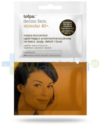 zdjęcie produktu Tołpa Dermo Face Stimular 40+ maska-koncentrat ujędrniająco-przeciwzmarszczkowa na twarz szyję dekolt i biust 2x6 ml
