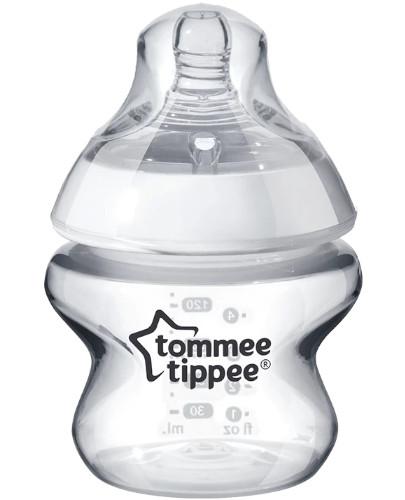 podgląd produktu Tommee Tippee Closer To Nature butelka do karmienia ze smoczkiem o wolnym przepływie 0m+ bezbarwna 150 ml [42240079]