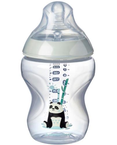 zdjęcie produktu Tommee Tippee Closer To Nature butelka do karmienia ze smoczkiem o wolnym przepływie 0m+ panda 260 ml [42250202]
