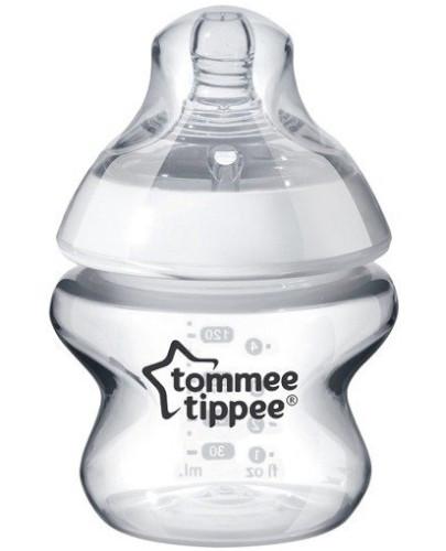 podgląd produktu Tommee Tippee Closer To Nature szklana butelka do karmienia ze smoczkiem o wolnym przepływie 0m+ bezbarwna 150 ml [42243775]