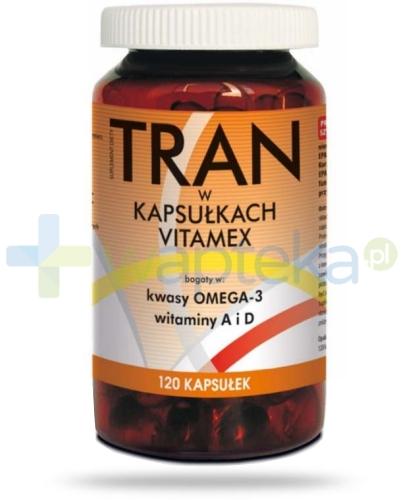 Tran W Kapsułkach Kwasy Omega 3 Witaminy A I D 120 Kapsułek