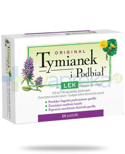 zdjęcie produktu Tymianek i Podbiał 100 mg + 100 mg 24 pastylki