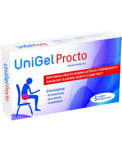podgląd produktu UniGel Procto czopki doodbytnicze 5 sztuk