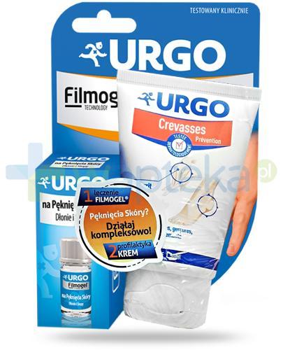podgląd produktu Urgo na Pęknięcia skóry dłonie i stopy plaster w płynie 3,25 ml + odżywczy krem do skóry suchej 50 ml [ZESTAW]