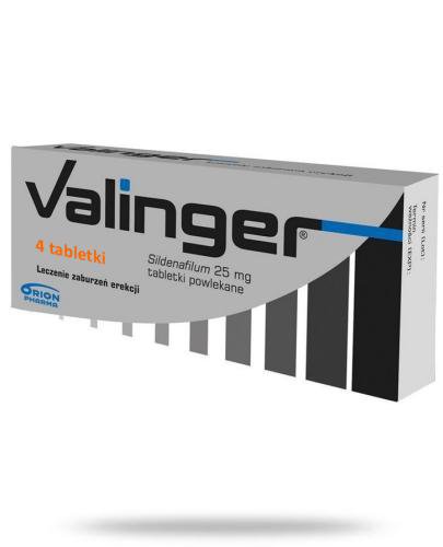 podgląd produktu Valinger 25mg leczenie zaburzeń erekcji 4 tabletki