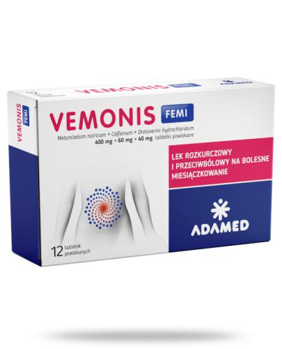 zdjęcie produktu Vemonis Femi 400 mg + 60 mg + 40 mg 12 tabletek