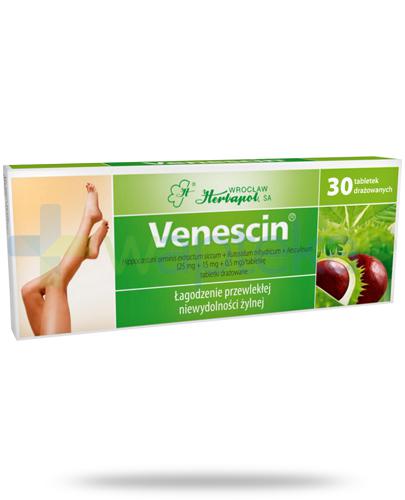 zdjęcie produktu Venescin 25 mg + 15 mg + 0,5 mg 30 tabletek