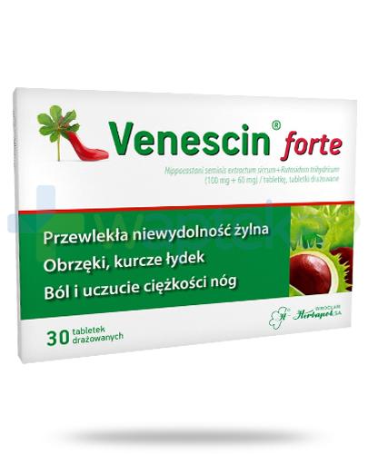 zdjęcie produktu Venescin Forte 100 mg + 60 mg 30 drażetek