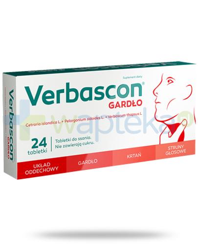 podgląd produktu Verbascon Gardło 24 tabletki