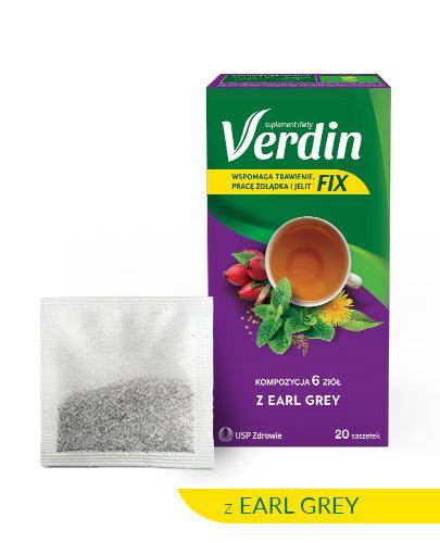 zdjęcie produktu Verdin fix Earl Grey herbatka wspomagająca trawienie o smaku earl greya 20 saszetek