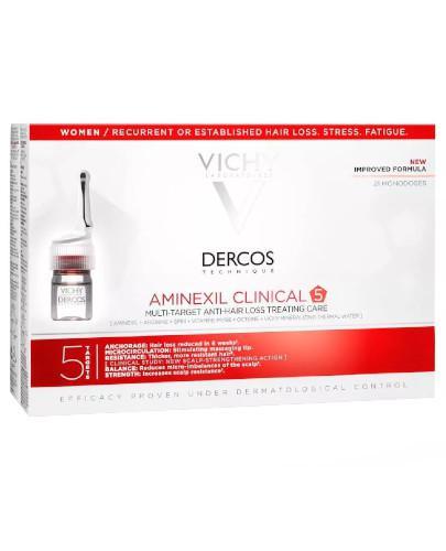 zdjęcie produktu Vichy Dercos Aminexil Clinical 5 kuracja przeciw wypadaniu włosów dla kobiet 21 ampułek
