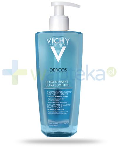 podgląd produktu Vichy Dercos Ultra Sensitive szampon ultrakojący dla reaktywnej skóry głowy i włosów normalnych i tłustych 390 ml