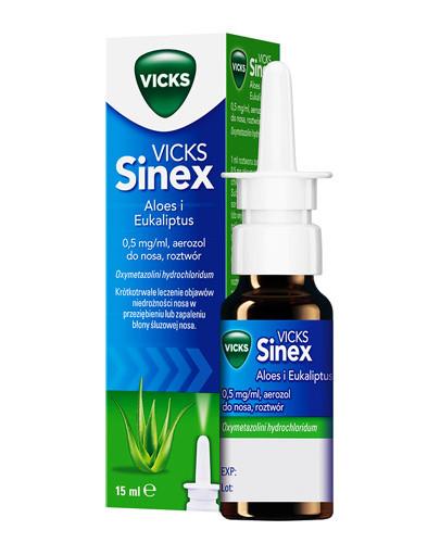 zdjęcie produktu Vicks Sinex Aloes i Eukaliptus 0,5mg/ml aerozol do nosa 15 ml