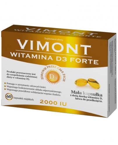 podgląd produktu Vimont Witamina D3 Forte 2000 IU 60 kapsułek