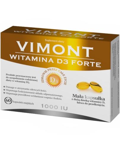 zdjęcie produktu Vimont Witamina D3 Forte 1000 IU 60 kapsułek