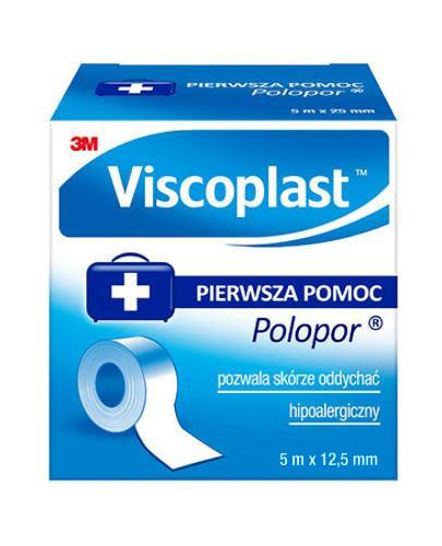 zdjęcie produktu VIscoplast Pierwsza pomoc Polopor przylepiec włókninowy 5m x 12,5mm 1 sztuka