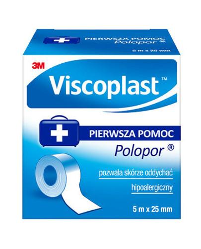 podgląd produktu VIscoplast Pierwsza pomoc Polopor przylepiec włókninowy  5m x 25mm 1 sztuka