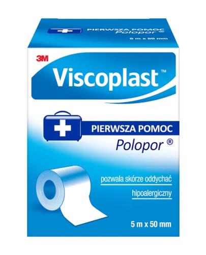 podgląd produktu VIscoplast Pierwsza pomoc Polopor przylepiec włókninowy 5m x 50mm 1 sztuka