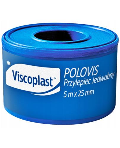 podgląd produktu Viscoplast Polovis przylepiec jedwabny 5m x 25mm 1 sztuka