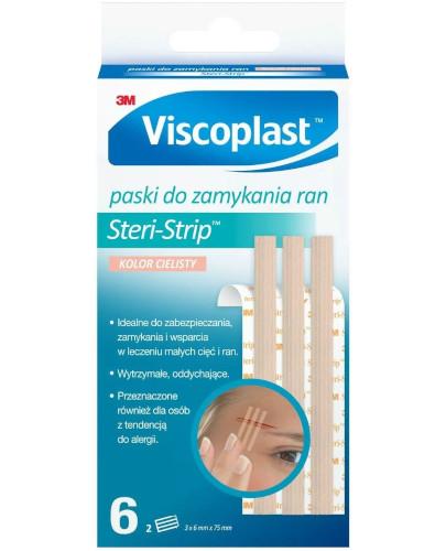 zdjęcie produktu Viscoplast SteriStrip paski do zamykania ran 6 sztuk