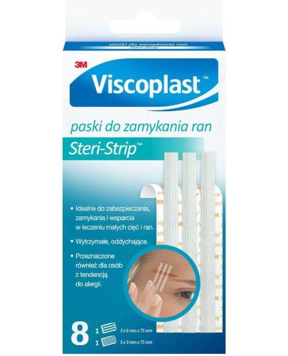 zdjęcie produktu Viscoplast SteriStrip paski do zamykania ran 8 sztuk