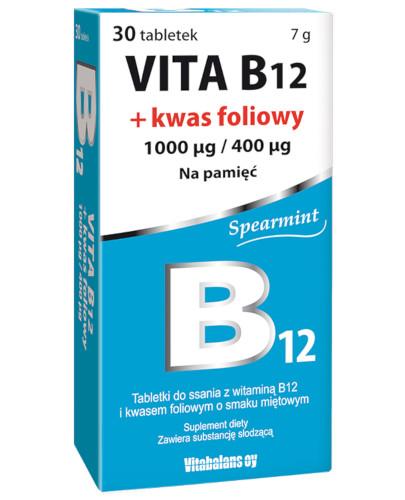 zdjęcie produktu Vita B12 + Kwas foliowy 30 tabletek do ssania