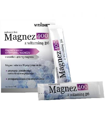 podgląd produktu VitaDiet Magnez 400 z witamina B6 14 saszetek