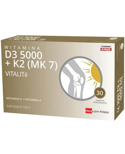 zdjęcie produktu Vitalite Witamina D3 5000 + K2 MK-7 30 tabletek