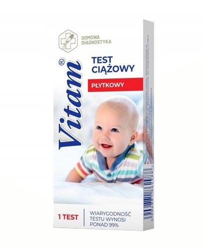 podgląd produktu Vitam test ciążowy płytkowy 1 sztuka