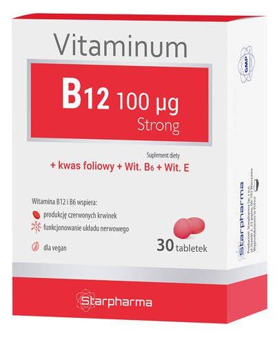 podgląd produktu Vitaminum B12 Strong 100 µg 30 tabletek