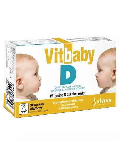 podgląd produktu Vitbaby D 400 j.m. witamina D dla niemowląt 30 kapsułek