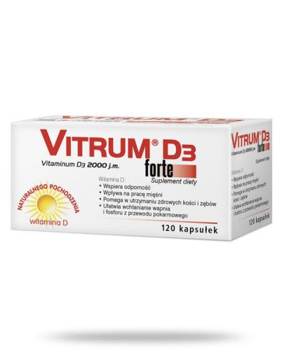 zdjęcie produktu Vitrum D3 Forte 2000j.m. witamina D3 120 kapsułek