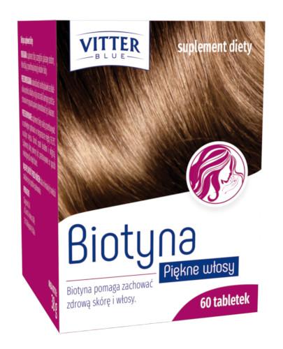 podgląd produktu Vitter Blue Biotyna piękne włosy 60 tabletek