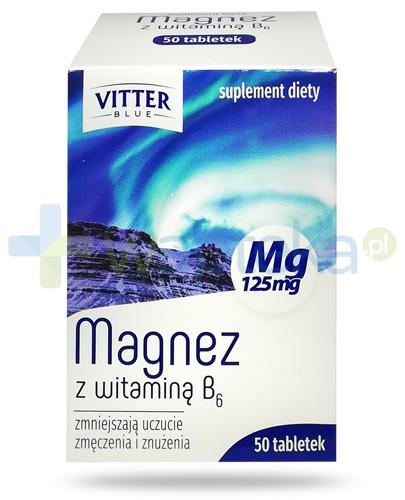 podgląd produktu Vitter Blue Magnez z witaminą B6 50 tabletek