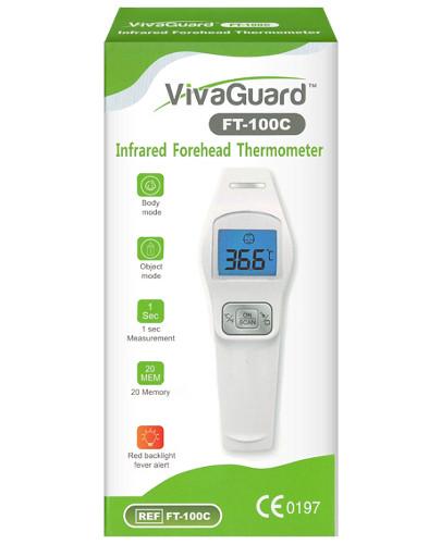 podgląd produktu Vivaguard FT 100C termometr czołowy na podczerwień 1 sztuka