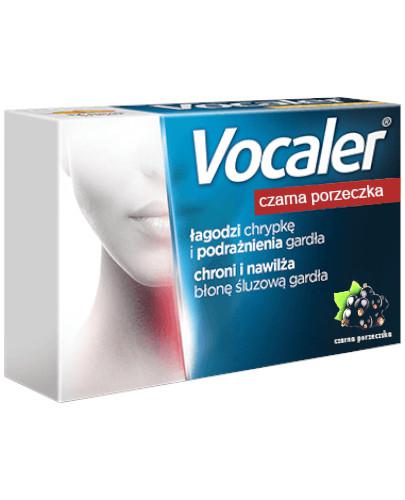 podgląd produktu Vocaler na chrypkę i suchość w gardle smak czarnej porzeczki 12 pastylek 
