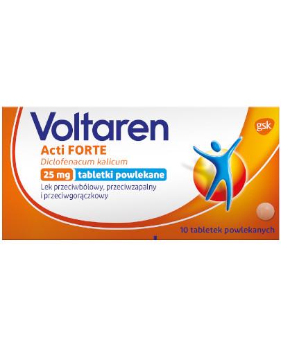 podgląd produktu Voltaren Acti Forte 25 mg tabletki przeciwbólowe i przeciwzapalne 10 tabletek powlekanych