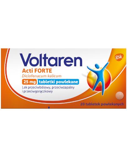 podgląd produktu Voltaren Acti Forte 25 mg tabletki przeciwbólowe i przeciwzapalne 20 tabletek powlekanych