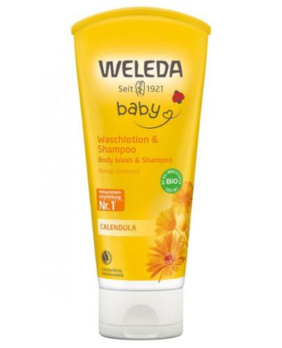 zdjęcie produktu Weleda Baby Calendula szampon i płyn do mycia ciała dla niemowląt z nagietkiem lekarskim 200 ml