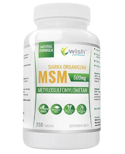 zdjęcie produktu Wish MSM Siarka Organiczna 500 mg 250 tabletek
