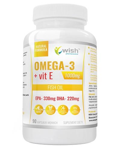 zdjęcie produktu Wish Omega 3 1000 mg + Witamina E 90 kapsułek miękkich