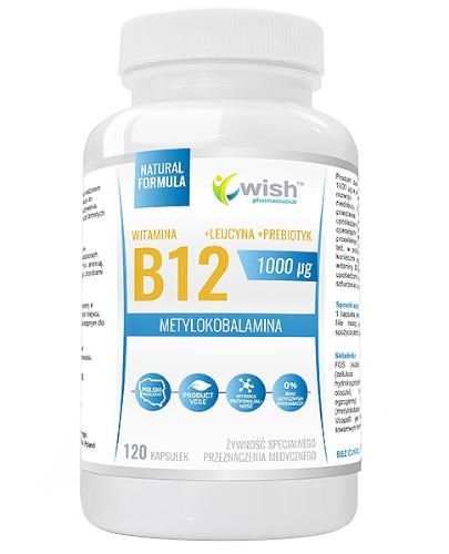 podgląd produktu Wish Witamina B12 1000 µg leucyna + prebiotyk 120 kapsułek