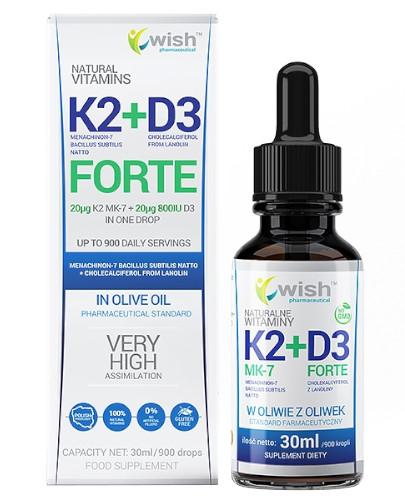 podgląd produktu Wish Witamina K2 MK-7 + D3 Forte w kroplach 30 ml