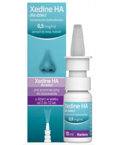 podgląd produktu Xedine HA dla dzieci 0,5mg/ml aerozol do nosa 10 ml