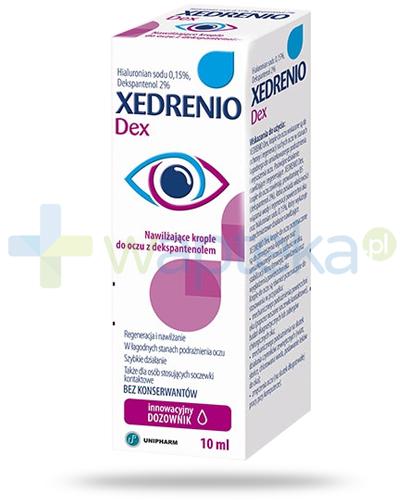podgląd produktu Xedrenio Dex nawilżające krople do oczu z dekspantenolem 10 ml