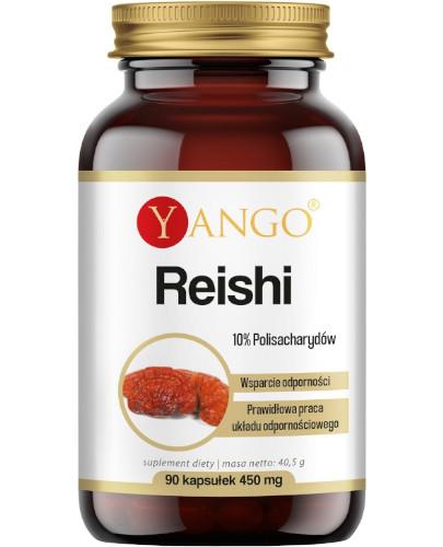 podgląd produktu Yango Reishi ekstrakt 10% polisacharydów 90 kapsułek