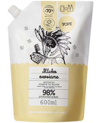 zdjęcie produktu Yope natulany szampon do włosów mleko owsiane zapas 600 ml