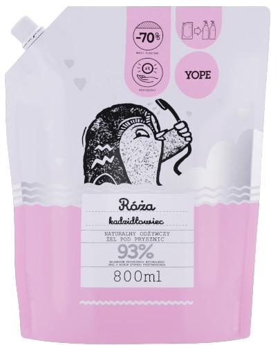 podgląd produktu Yope naturalny odżywczy żel pod prysznic róża i kadzidłowiec zapas 800 ml