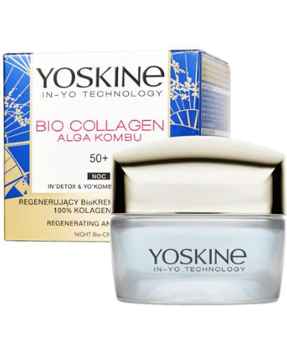 podgląd produktu Yoskine Bio Collagen Alga Kombu 50+ regenerujący bio-krem na zmarszczki na noc 50 ml
