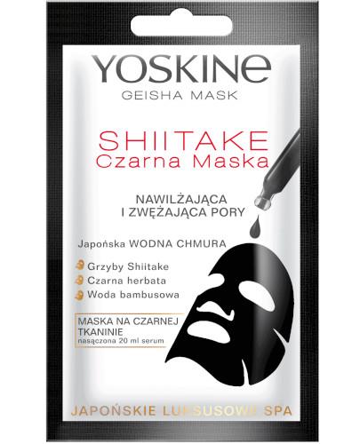 zdjęcie produktu Yoskine Geisha Mask shiitake maska na czarnej tkaninie 1 sztuka